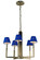 Rula Five Light Chandelier in Brushed Nickel Hand Laminated On Styrene (57|139424)