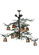 Pine Branch 15 Light Chandelier in Wrought Iron/Green Branches (57|138383)