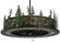 Tall Pines 20 Light Chandelier in Wrought Iron/Green Trees Oiled Bronze (57|138252)