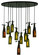 Personalized 11 Light Pendant in Textured Black (57|137355)