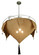 Strathallan Double Tree Three Light Pendant in Mahogany Bronze (57|136916)