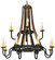 Barrel Stave 12 Light Chandelier in Natural Wood,Wrought Iron (57|136568)