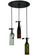 Tuscan Vineyard Three Light Pendant in Black Metal (57|136534)