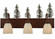 Tall Pines Three Light Vanity in Rust/Green Trees (57|135960)