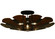 Metro Fusion Six Light Semi-Flushmount in Mahogany Bronze (57|135083)