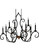 Clifton Ten Light Chandelier in Black And Autumn Leaf (57|132000)