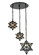 Moravian Star Three Light Pendant in Oil Rubbed Bronze (57|130969)