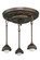 Revival Three Light Semi-Flushmount Hardware in Mahogany Bronze (57|130776)