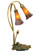 Amber/Purple Pond Lily Two Light Accent Lamp in Mahogany Bronze (57|13008)