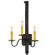 Primitive Three Light Wall Sconce in Costello Black (57|130025)