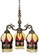 Isabella Three Light Chandelier in Mahogany Bronze Craftsman Brown Highlighted (57|129597)