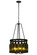 Tuscan Vineyard Five Light Chandelier in Black Metal (57|128162)