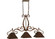 Pedra Three Light Island Pendant in Antique Rust (57|127344)