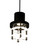 Atlantis One Light Mini Pendant in Blackwash (57|126259)