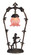 Pink Cherub With Violin One Light Accent Lamp in Mahogany Bronze (57|12592)