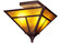 T'' Mission'' Two Light Flushmount in Craftsman Brown (57|124635)