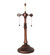 Ribbed Two Light Table Base Hardware in Mahogany Bronze (57|12223)