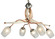Ballerina Five Light Chandelier in Raw Copper & Brushed Stainless Steel (57|121693)