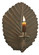 Nicotiana Leaf Wall Candle Holder in Gilded Tobacco (57|121102)