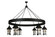 Rutland Six Light Chandelier in Black (57|120725)