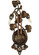 Pond Lily Two Light Wall Sconce Hardware in Mahogany Bronze (57|12033)