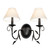 Bordeaux Two Light Wall Sconce in Blackwash (57|120242)