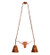 Texas Longhorn Two Light Island Pendant in Rust (57|11887)