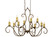 Clifton Ten Light Chandelier in Organic Rust (57|117425)