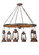 Miners Lantern Six Light Chandelier in Distressed Rust (57|117204)