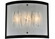 Fused Glass Three Light Wall Sconce in Mirror Black (57|116897)