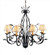 Bordeaux Eight Light Chandelier in Rustic Iron (57|116649)