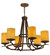 Octavia Six Light Chandelier in Rusty Nail (57|116258)