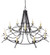 Octavia 15 Light Chandelier in Blackwash (57|116257)