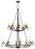 Estrella 16 Light Chandelier in Black Metal,Custom (57|116031)