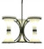 Chronos Three Light Chandelier in Black Metal (57|115999)