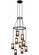 Cartier Nine Light Chandelier in Costello Black (57|115771)