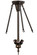 Traditional Three Light Semi Flush w/Rods Hardware in Craftsman Brown (57|115266)