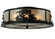 Leaping Trout Four Light Flushmount in Textured Black (57|113622)