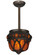 Castle Crown One Light Pendant in Black Metal (57|113402)