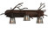 Pine Branch Three Light Wall Sconce in Wrought Iron Over Rust (57|113088)