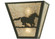 Running Horses Two Light Wall Sconce in Wrought Iron (57|112770)