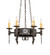 Warwick Six Light Chandelier in Dark Roast & Aged Steel (57|111562)