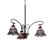Tiffany Peacock Feather Three Light Chandelier (57|110685)