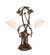 White Two Light Table Lamp in Mahogany Bronze (57|109504)