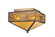 Lone Grizzly Bear Four Light Flushmount in Antique Copper (57|109214)