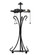 Wrought Iron Three Light Hardware in Textured Black (57|108405)