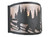 Grizzly Bear One Light Wall Sconce in Black Metal (57|107450)