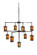 Fulton Nine Light Chandelier in Craftsman Brown (57|107194)