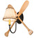 Paddle One Light Wall Sconce in Textured Black (57|106185)