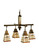Arrowhead Mission Four Light Chandelier in Mahogany Bronze (57|103043)